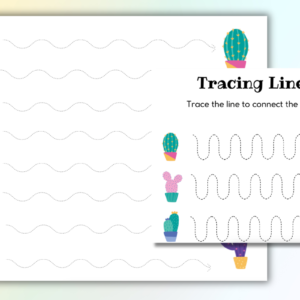Curved Line Tracing Worksheets